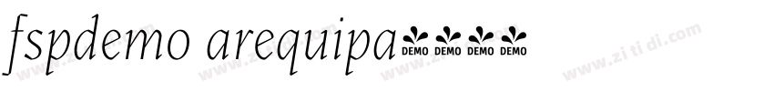 fspdemo arequipa字体转换 fspdemo arequipa字体转换